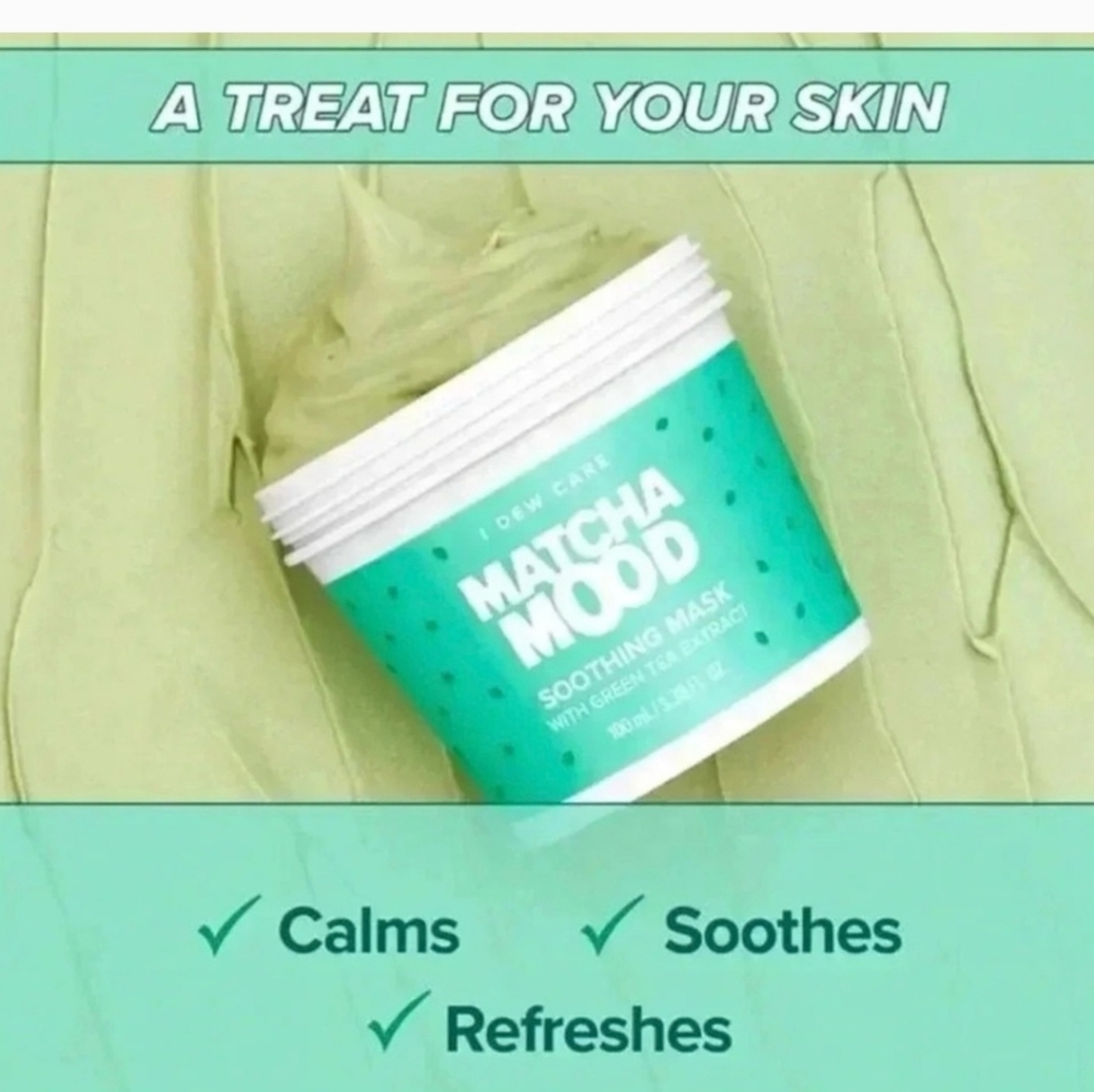 Matcha Mood Soothing Mask - Green NIB - Picture 4 of 7